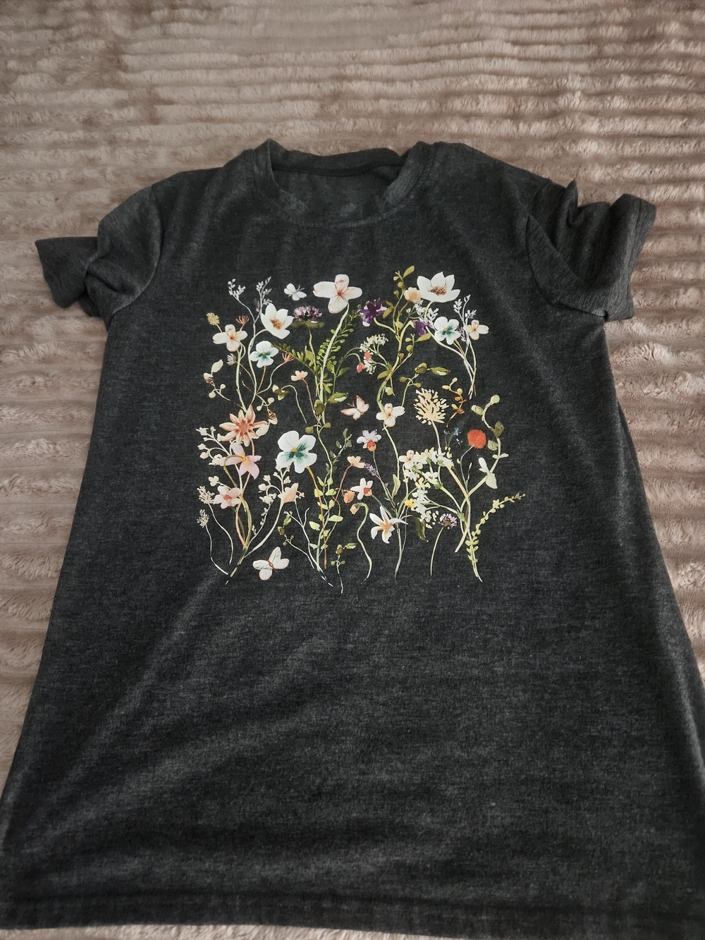 Charcoal Floral Graphic Women's Tee